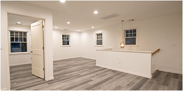 Spacious in-law suite interior.