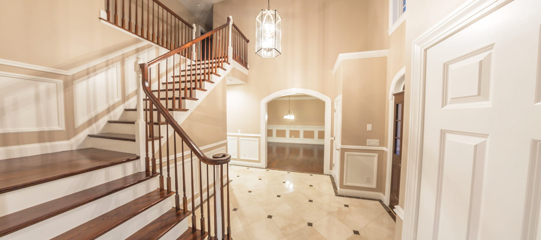 Custom modular home hallway by Westchester Modular Homes